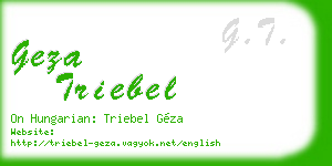 geza triebel business card